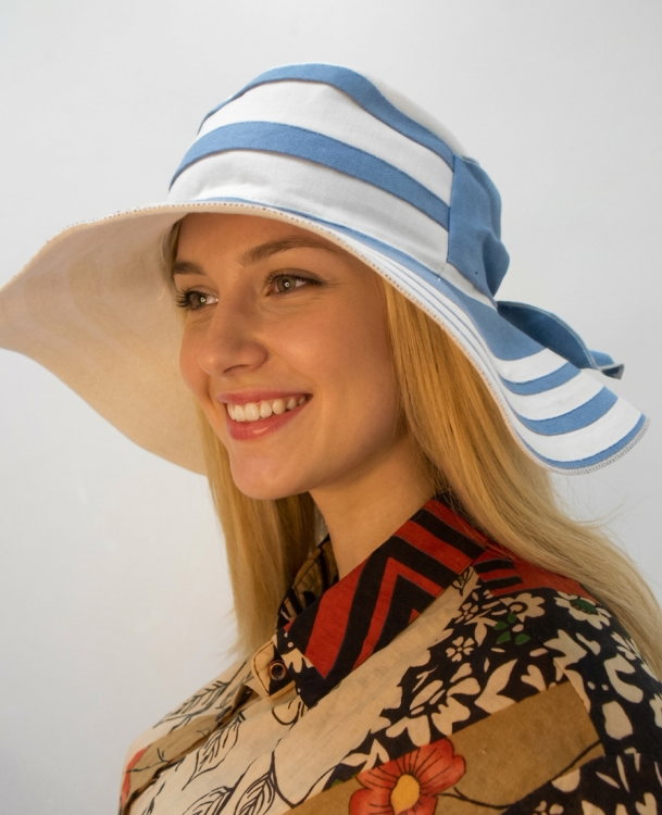  Шляпа лён 2-х цвет