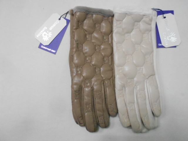   перчатки жен.1/2 натур.кожа