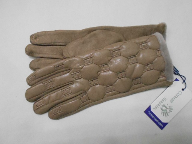   перчатки жен.1/2 натур.кожа