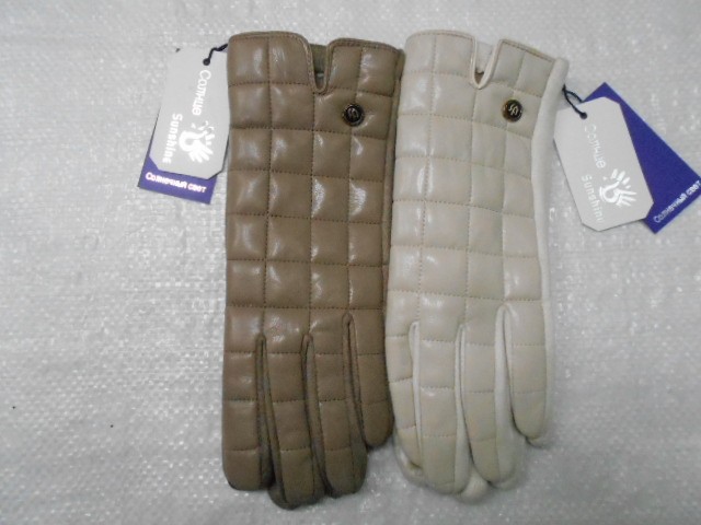   перчатки жен.1/2 натур.кожа