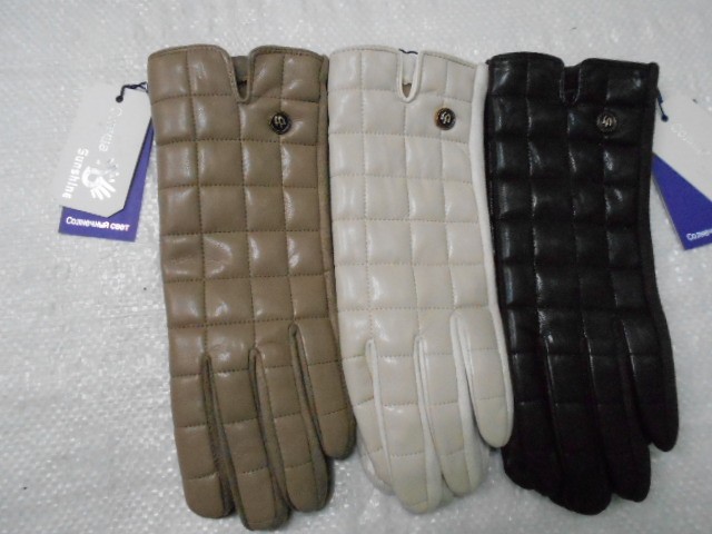   перчатки жен.1/2 натур.кожа