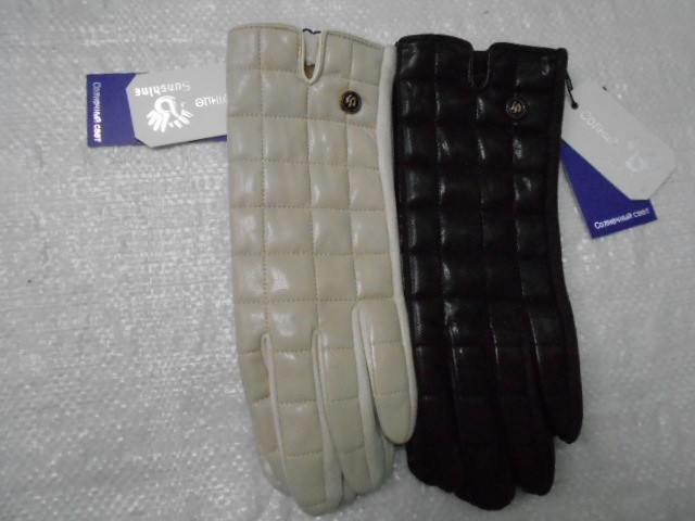   перчатки жен.1/2 натур.кожа