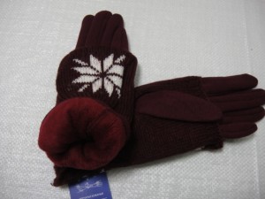   перчатки откидушки снежинка