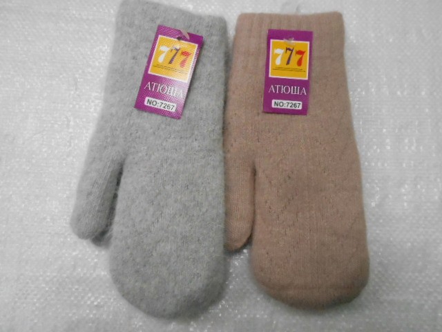  Варежки жен. шерсть
