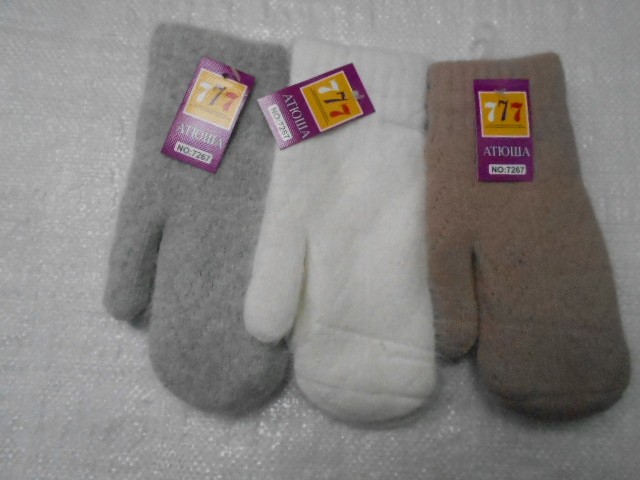  Варежки жен. шерсть