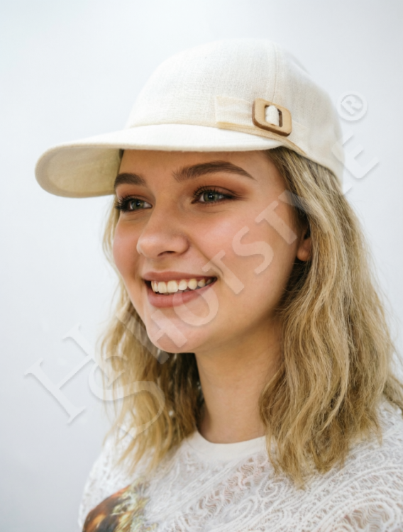  Бейсболка лён