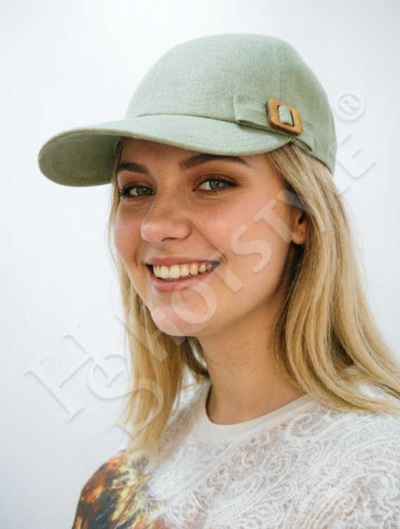  Бейсболка лён