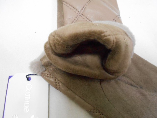   перчатки жен.1/2 натур.кожа