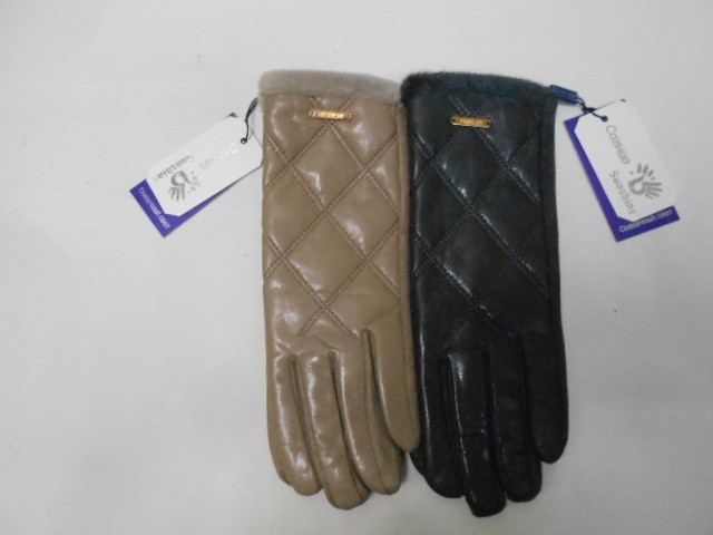   перчатки жен.1/2 натур.кожа