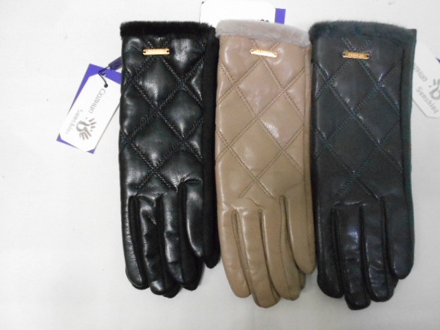   перчатки жен.1/2 натур.кожа