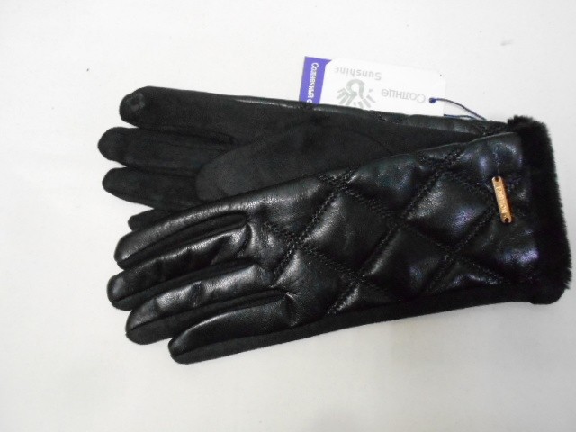   перчатки жен.1/2 натур.кожа