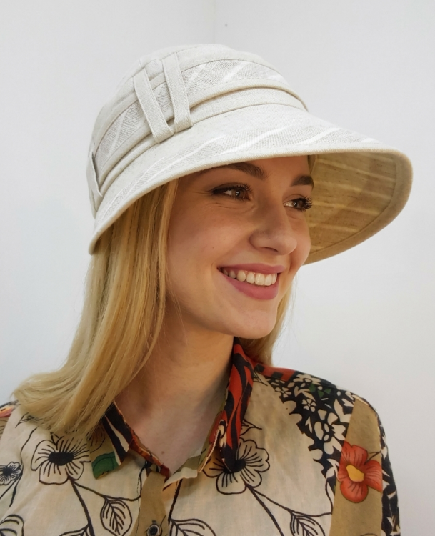  Кепка -шляпа лён