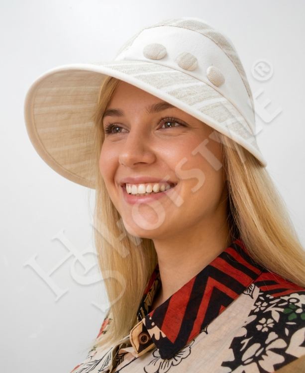  Кепка -шляпа лён