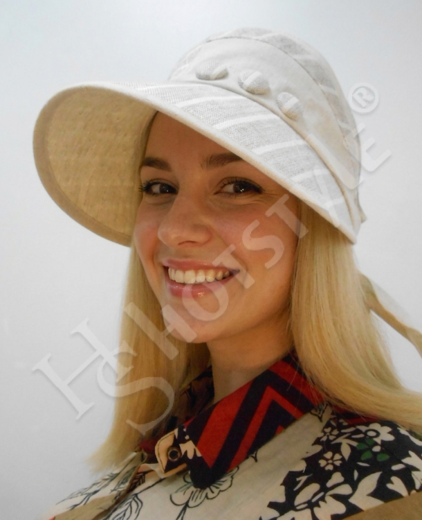  Кепка -шляпа лён