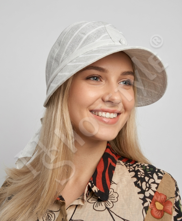  Кепка -шляпа лён