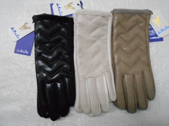   перчатки жен.1/2 натур.кожа 