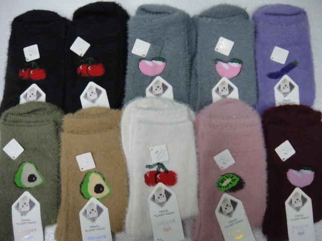  Носки жен. норка фрукты