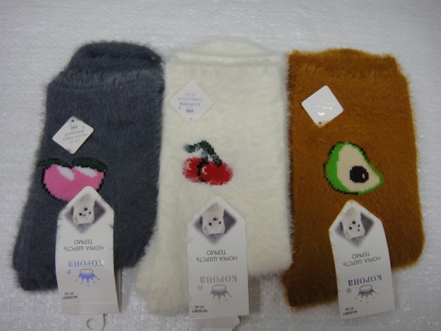  Носки жен. норка фрукты