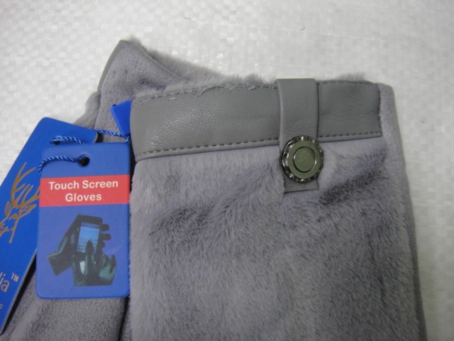  перчатки жен. экомех+под замшу