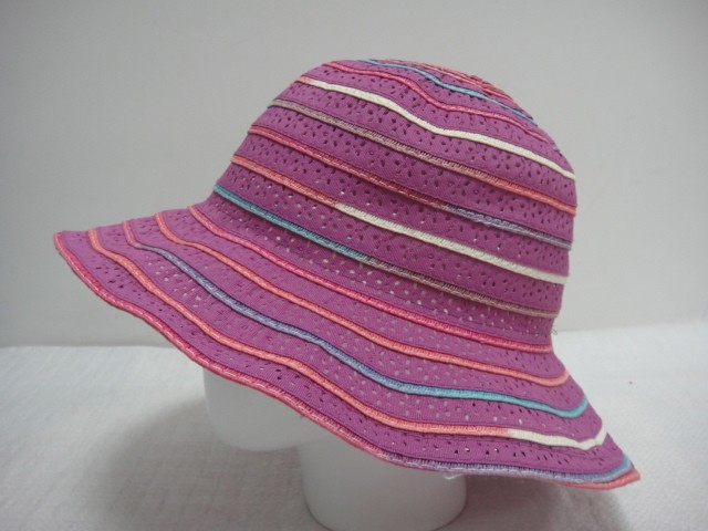  Шляпа полоска цветы
