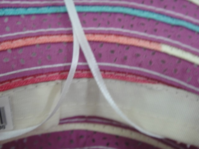  Шляпа полоска цветы