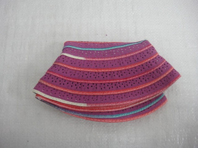  Шляпа полоска цветы