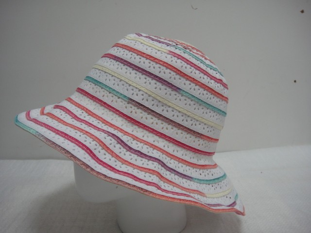  Шляпа полоска цветы