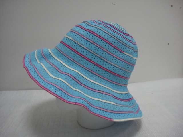  Шляпа полоска цветы