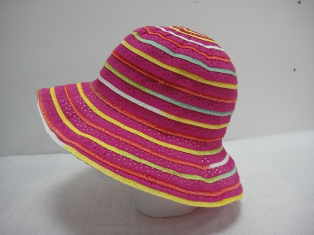  Шляпа полоска цветы