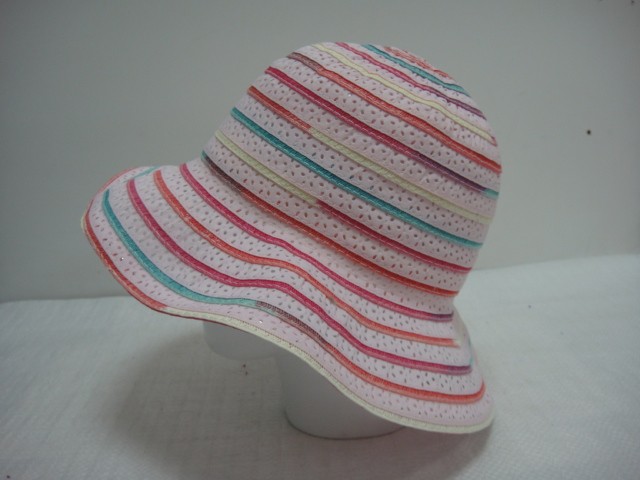  Шляпа полоска цветы