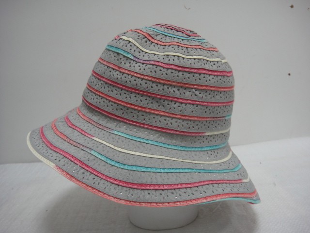  Шляпа полоска цветы