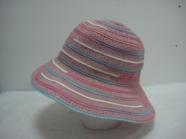  Шляпа полоска цветы