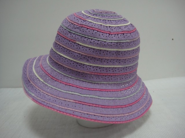  Шляпа полоска цветы