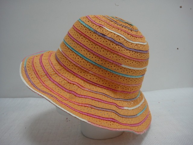  Шляпа полоска цветы