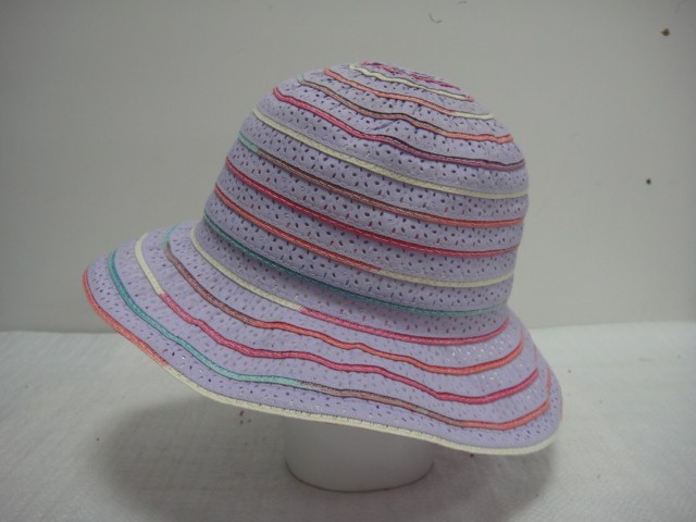  Шляпа полоска цветы