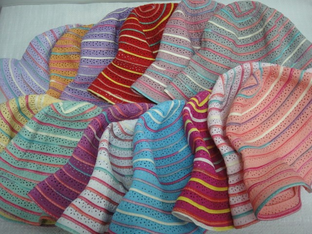  Шляпа полоска цветы