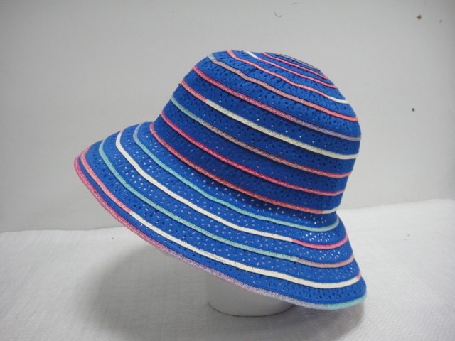  Шляпа полоска цветы