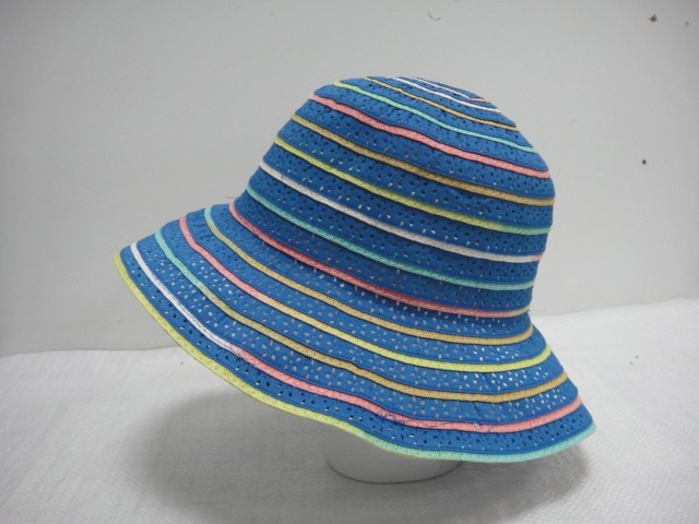  Шляпа полоска цветы