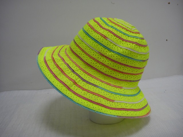  Шляпа полоска цветы