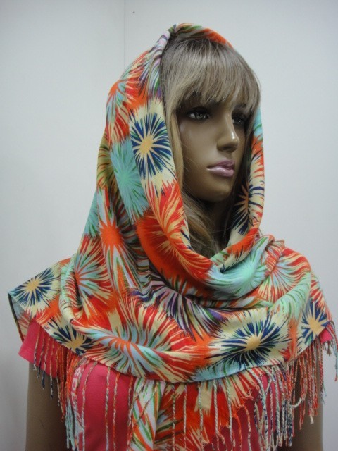 3D цветы платок