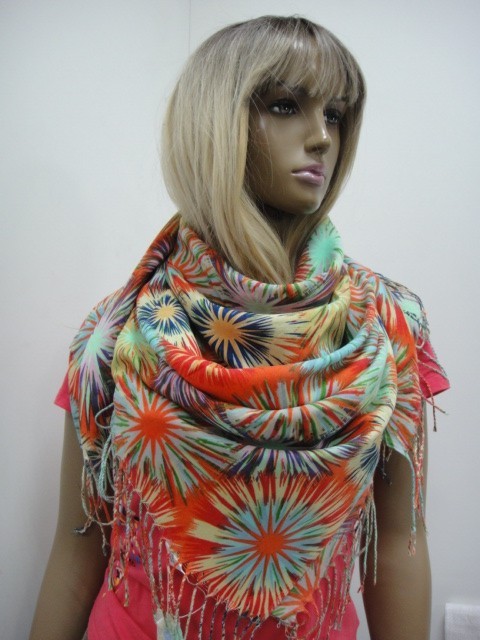 3D цветы платок