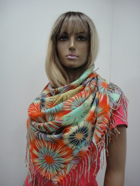 3D цветы платок