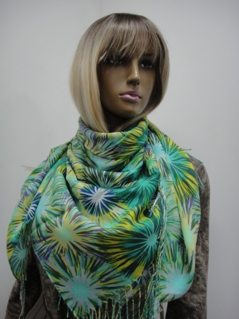 3D цветы платок