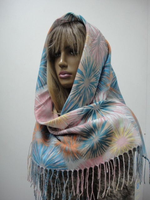 3D цветы платок