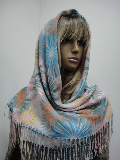 3D цветы платок