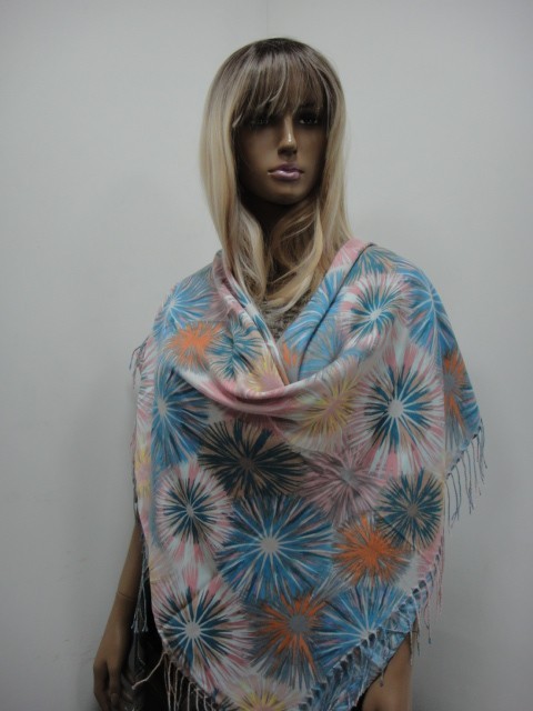 3D цветы платок