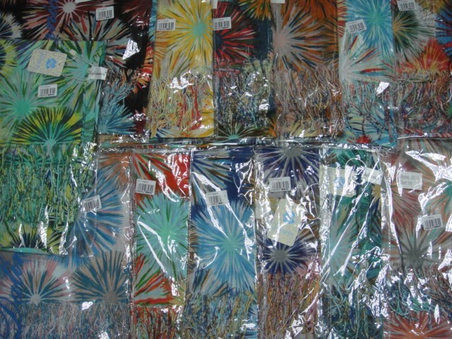 3D цветы платок