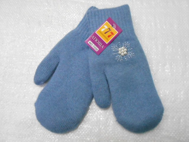  варежки жен. снежинка