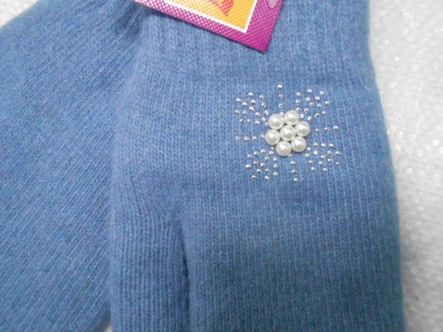  варежки жен. снежинка