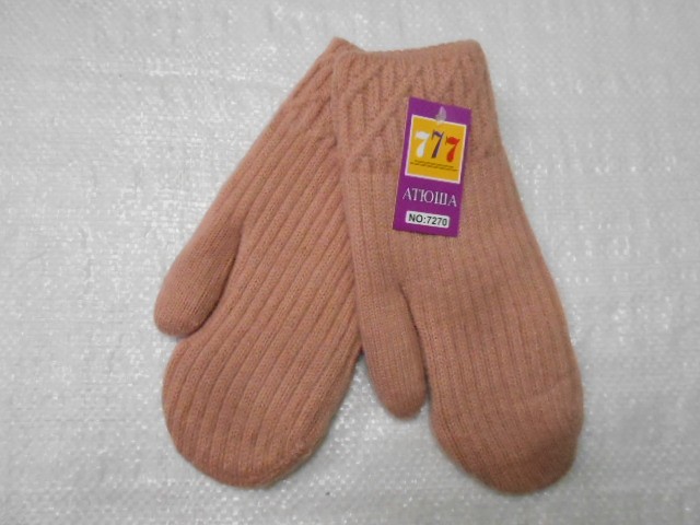  варежки жен. шерсть 